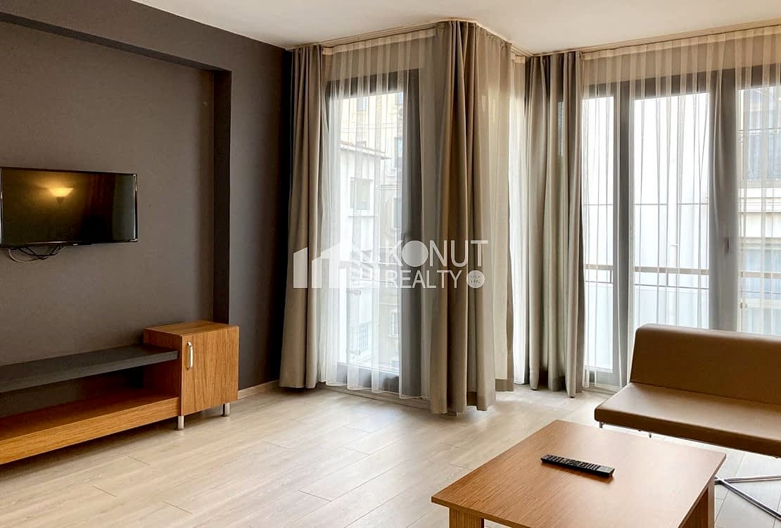 Gümüşsuyu'nda Genç Binada 1+1 Eşyalı Daire